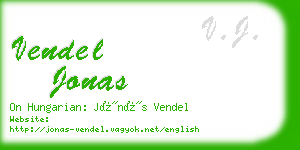 vendel jonas business card